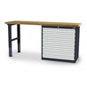 STIER Werkbank BxTxH 2000x600x960 mm mit 1 Schrankgehäuse der Breite 900 mm RAL 7016 / RAL 7035
