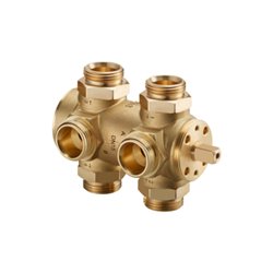 Oventrop Optibal W6 6-Wege-Kugelhahn Messing, DN 15, G 3/4, mit Innenkonus