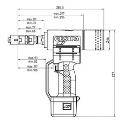 Gesipa FireBird® ohne Mundstück und Gewindedorn mit 1 Akku / Ladegerät