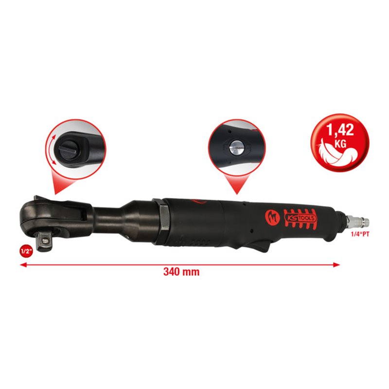 KS Tools 3/8' MONSTER Hochleistungs-Druckluft-Umschaltratsche