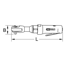 KS Tools 3/8' MONSTER Hochleistungs-Druckluft-Umschaltratsche