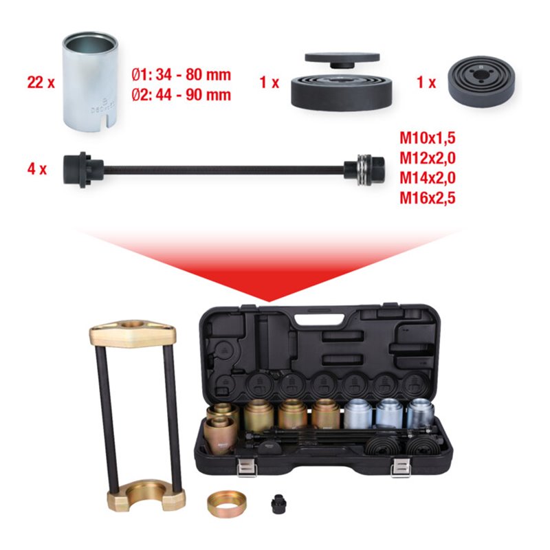 KS Tools Universal-Presswerkzeug-Satz für Achsteile, 38-tlg.