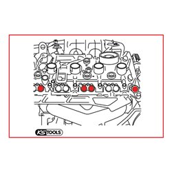 KS Tools Nockenwellen Montage und Demotage-Satz für VAG, 9-tlg.