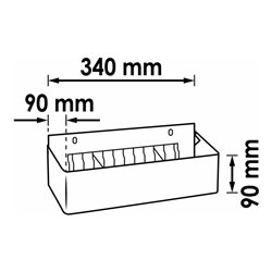 VIGOR Dosenhalter V2393-S ∙ Gesamtlänge: 340 mm