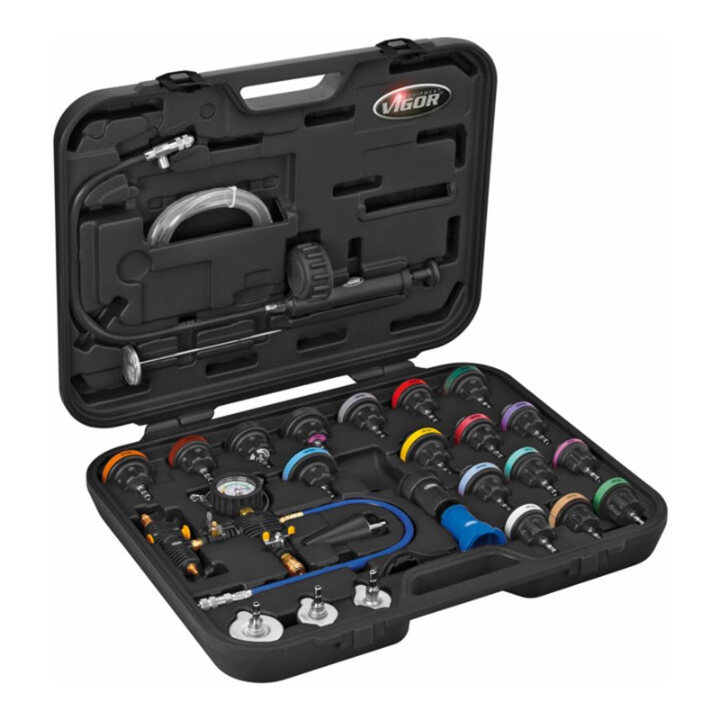 VIGOR Kühlersystem-Diagnose-Satz V1963N ∙ Anzahl Werkzeuge: 27
