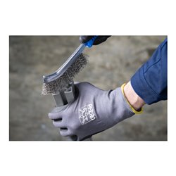 PFERD TOOLS Handbürste gebogen HBG 1reihig Edelstahl-Draht-Ø0,30 (10)