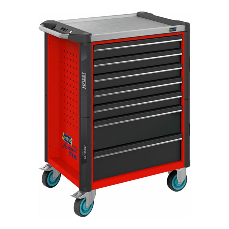 HAZET Werkstattwagen Assistent 179NX-7-RAL3020 Schubladen flach: 5 x 77 x 522 x 398 mm Schubladen hoch: 2 x 162 x 522 x 398 mm