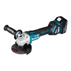 Makita Akku-Winkelschleifer DGA513RTJ 18 V / 5,0 Ah, 2 Akkus + Ladegerät im MAKPAC