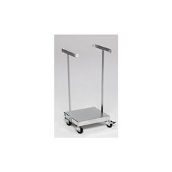 VAR Abfallsammler Typ SHR 60 Edelstahl fahrbar für 60/70 l Säcke