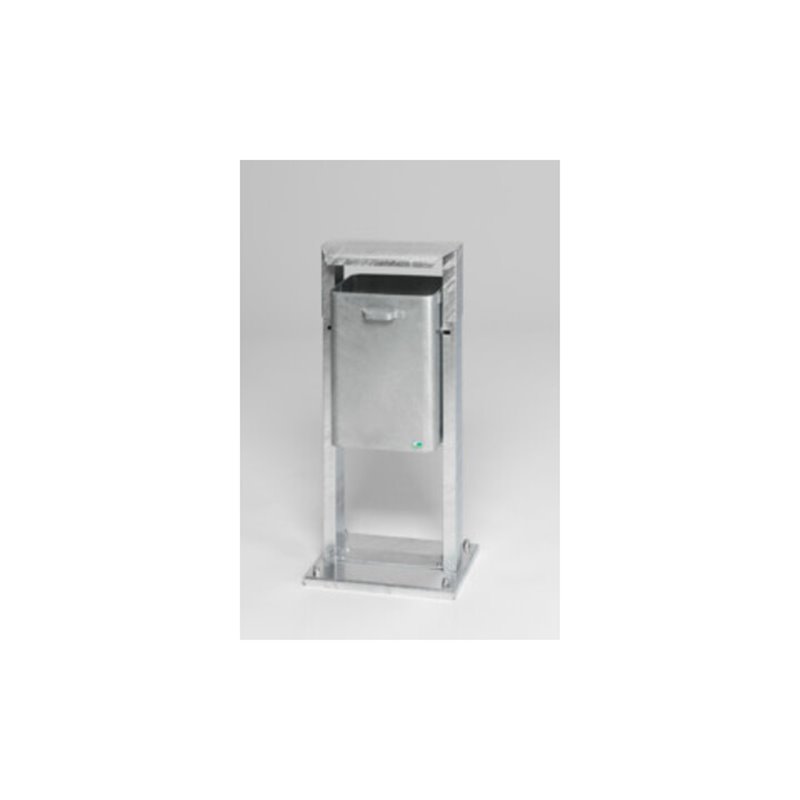 VAR Abfallsammler Typ AG 08 mit Bodenplatte und Dach feuerverzinkt 40 l