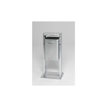 VAR Abfallsammler Typ AG 08 mit Bodenplatte und Dach feuerverzinkt 40 l