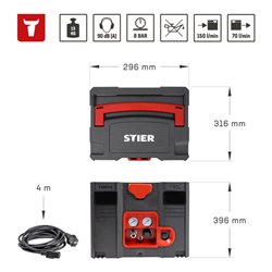 STIER Systainer-Kompressor SKT 160-8-6, ölfrei