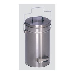 VAR Sicherheitsbehälter mit Deckel grau Edelstahl 22 l