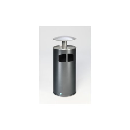 VAR Abfallsammler/Ascher H 111 mit Dach silber inkl. Inneneinsatz 86 l