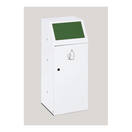 VAR Wertstoffsammler WSG 69 mit Fronttür und Inneneinsatz grün 70 l