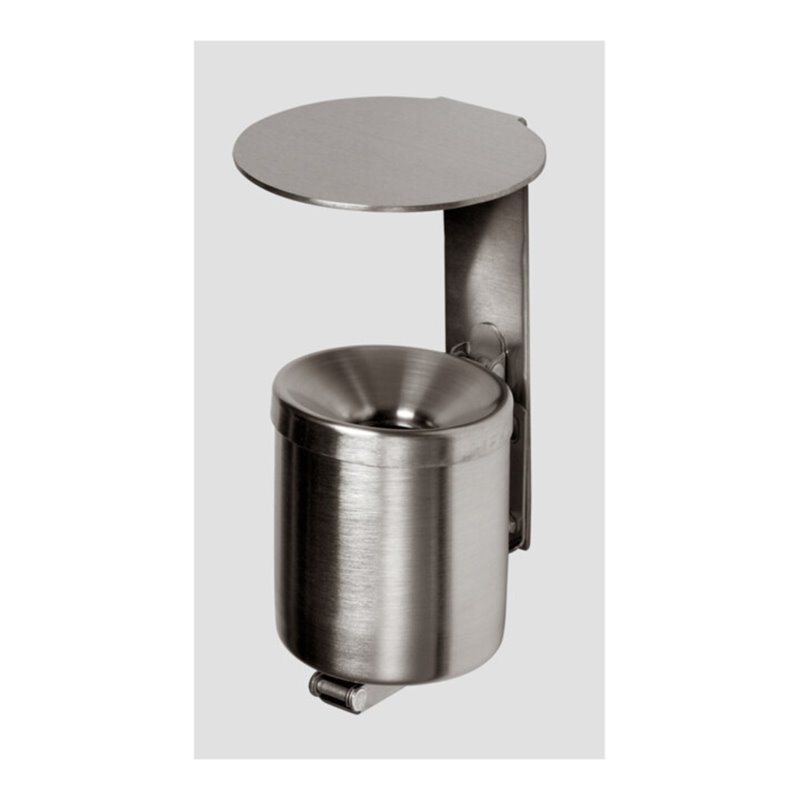 VAR Wandascher WH 10 Edelstahl mit Dach VA 0,6 l