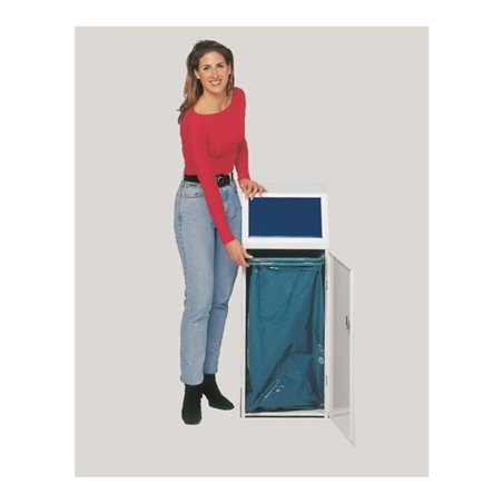 VAR Wertstoffsammler WSG 69 mit Fronttür Einwurfklappe besch. Klemmring enzianblau 70 l