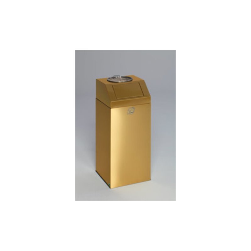 VAR Messing-Ausführung: Abfallsammler/Ascher 76 L Aschereinsatz Stahl schwarz 82 l