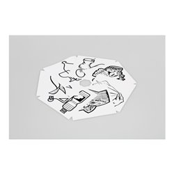 VAR Piktogramm-Aufklebersatz 7-fach schwarz/weiß (Wertstoffe Papier+Restmüll+Glas+Metall+Biomüll+Putztücher)