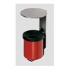 VAR Wandascher WH 10 mit Dach VA rot 0,6 l