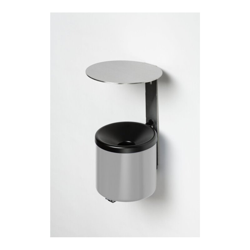 VAR Wandascher WH 16 mit Dach VA silber 2,4 l