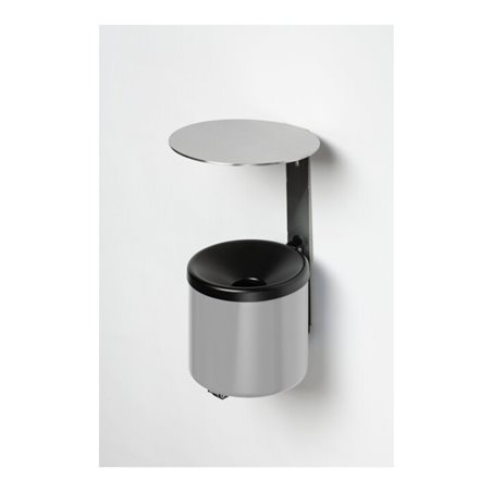 VAR Wandascher WH 16 mit Dach VA silber 2,4 l