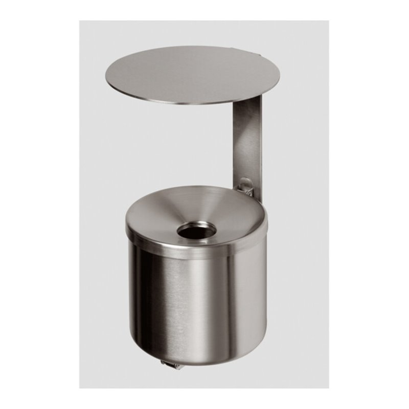 VAR Wandascher WH 16 Edelstahl mit Dach VA 2,4 l