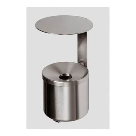 VAR Wandascher WH 16 Edelstahl mit Dach VA 2,4 l