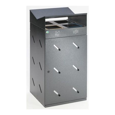 VAR Wertstoffsammelstation WS 58 4-Fach 200 l antik-silber 200 l