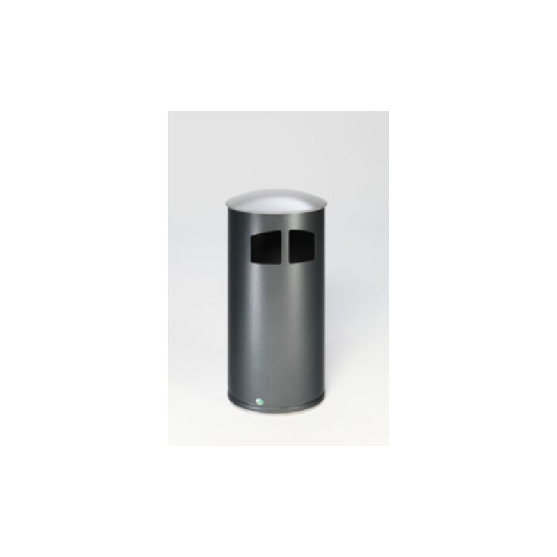 VAR Abfallsammler D 44 mit Deckel antik-silber inkl. Inneneinsatz 86 l