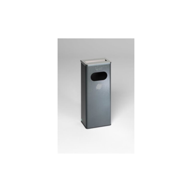 VAR Ascher/Abfallsammler 32 l Abdeckung Edelstahl poliert antik-silber struktur 32 l