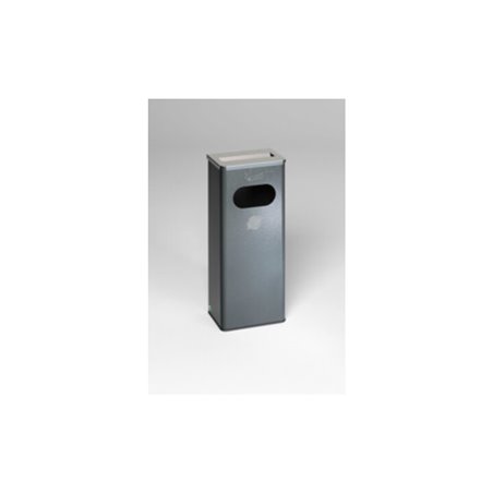 VAR Ascher/Abfallsammler 32 l Abdeckung Edelstahl poliert antik-silber struktur 32 l