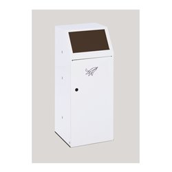 VAR Wertstoffsammler WSG 69 mit Fronttür Einwurfklappe besch. Klemmring braun 70 l