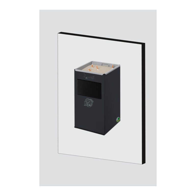 VAR Wandascher WH 45 mit Einwurfklappe anthrazit 16 l