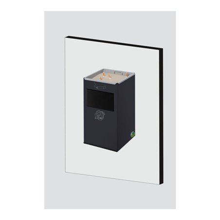 VAR Wandascher WH 45 mit Einwurfklappe anthrazit 16 l