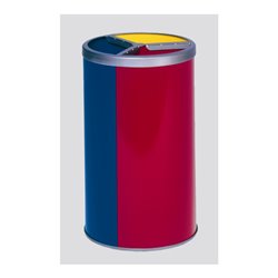 VAR Wertstoffstation 3-fachohne Dach gelb blau rot 90 l