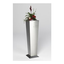 VAR Ascher H 110 mit Aschereinsatz/Einsatz für Pflanzen Edelstahl 1,4 l