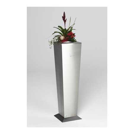 VAR Ascher H 110 mit Aschereinsatz/Einsatz für Pflanzen Edelstahl 1,4 l