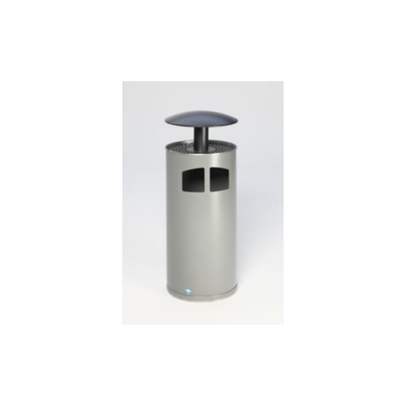 VAR Abfallsammler/Ascher H 111 mit Dach antik-silber inkl. Inneneinsatz 86 l