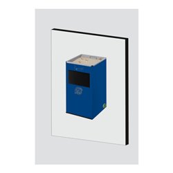 VAR Wandascher WH 45 mit Einwurfklappe enzianblau 16 l