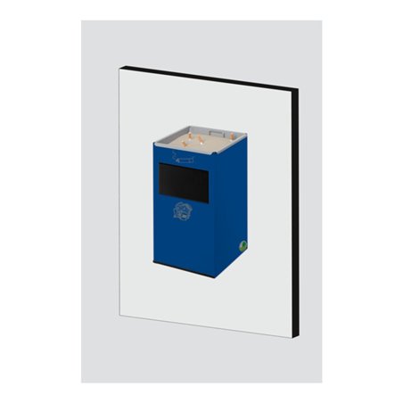 VAR Wandascher WH 45 mit Einwurfklappe enzianblau 16 l