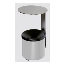 VAR Wandascher WH 10 mit Dach VA silber 0,6 l