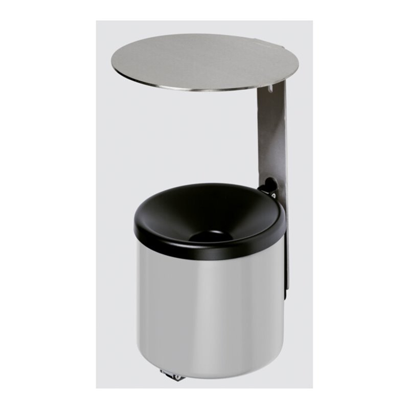 VAR Wandascher WH 10 mit Dach VA silber 0,6 l