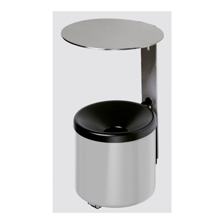 VAR Wandascher WH 10 mit Dach VA silber 0,6 l