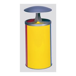 VAR Wertstoffstation 3-fach mit Dach gelb blau rot 90 l