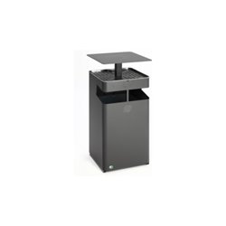 VAR Ascher/Abfallsammler mit Dach B 45 eisenglimmer 72 l