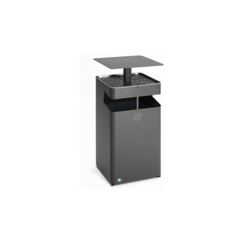 VAR Ascher/Abfallsammler mit Dach B 45 eisenglimmer 72 l