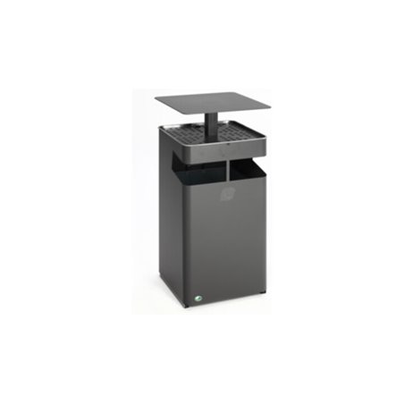 VAR Ascher/Abfallsammler mit Dach B 45 eisenglimmer 72 l