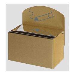 VAR Messing-Ausführung: Wandascher WH 13 Aschereinsatz Stahlblech verz. 0,8 l