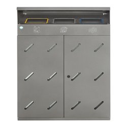 VAR Wertstoffsammelstation WS 89 3-Fach 300 l eisenglimmer 300 l